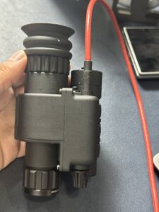 UVQ G14 connected to a computer with a data cable