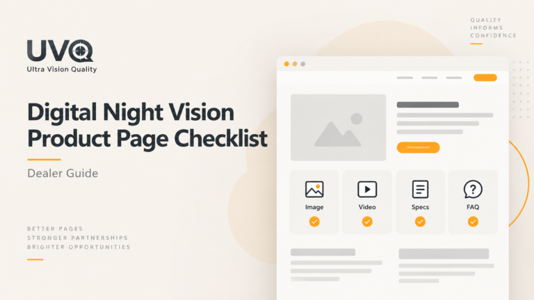 digital night vision product page checklist for dealers
