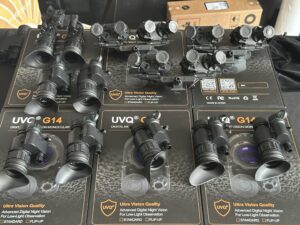 Multiple UVQ G14 devices and mounting configurations before packing