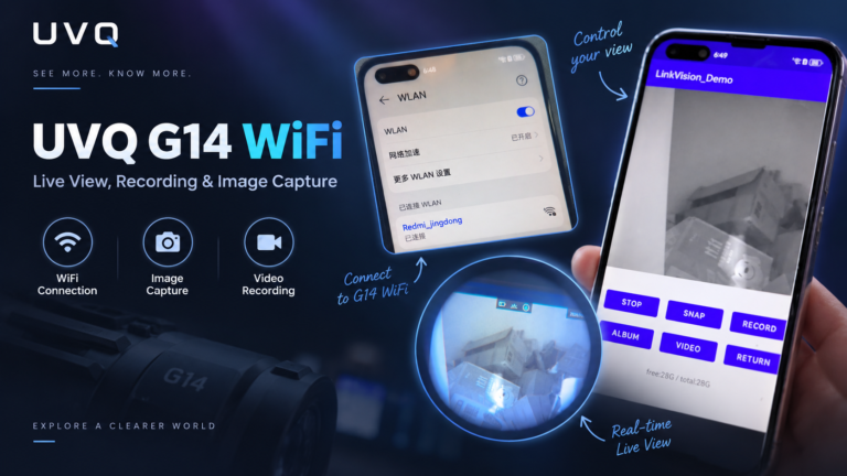 UVQ G14 WiFi digital night vision monocular with real-time image transmission app